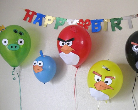 ideas cumpleaños angry birds globos