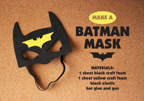 mamífero oriental Comparación Paso a paso cómo hacer un antifaz o máscara de Batman fácilmente