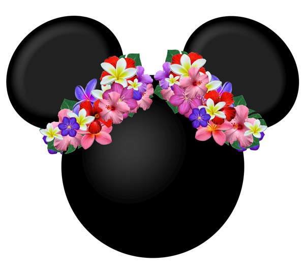 silueta-de-mickey-para-una-fiesta-hawaiana